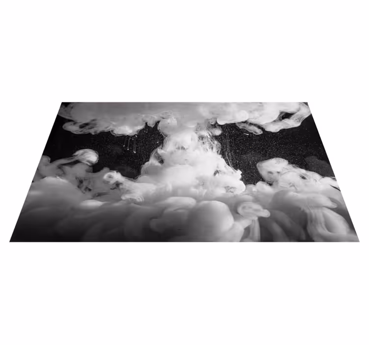 Dense grey smoke texture modern rug - TenStickers