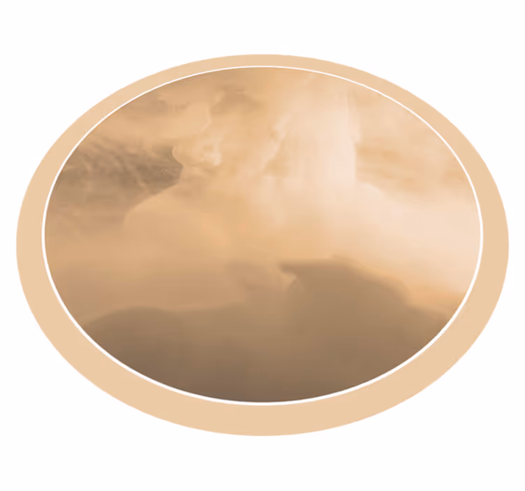 Soft Cream Waves bathroom vinyl rug - TenStickers