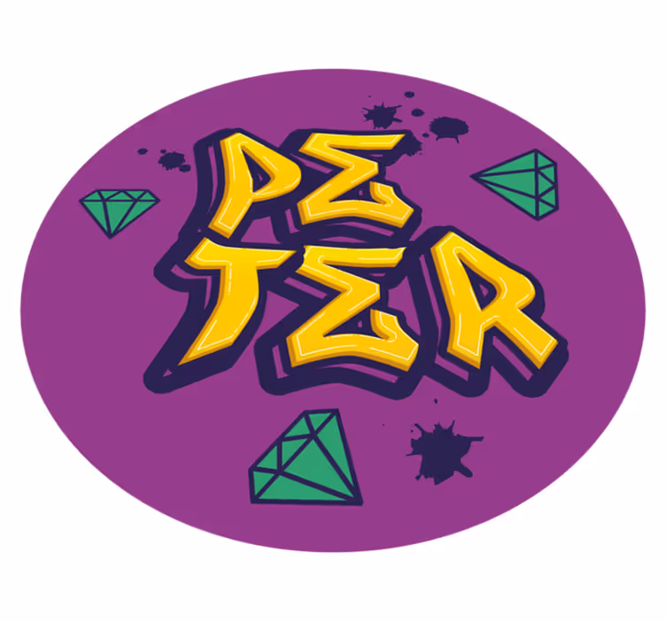 Arte y diamantes custom vinyl rug - TenStickers