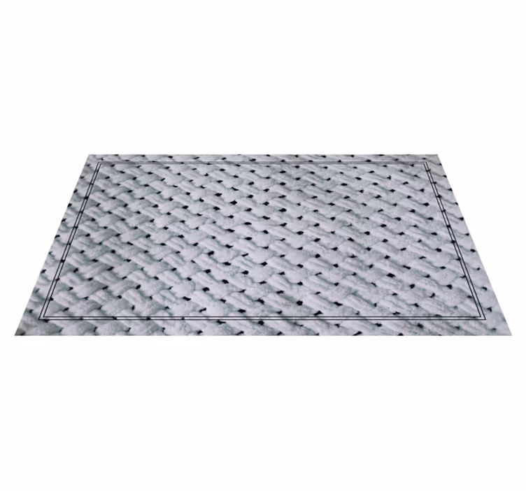 Elegant Knit Pattern textured vinyl rug - TenStickers