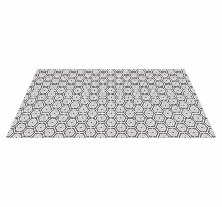 Ornamental gray pattern bathroom flooring - TenStickers