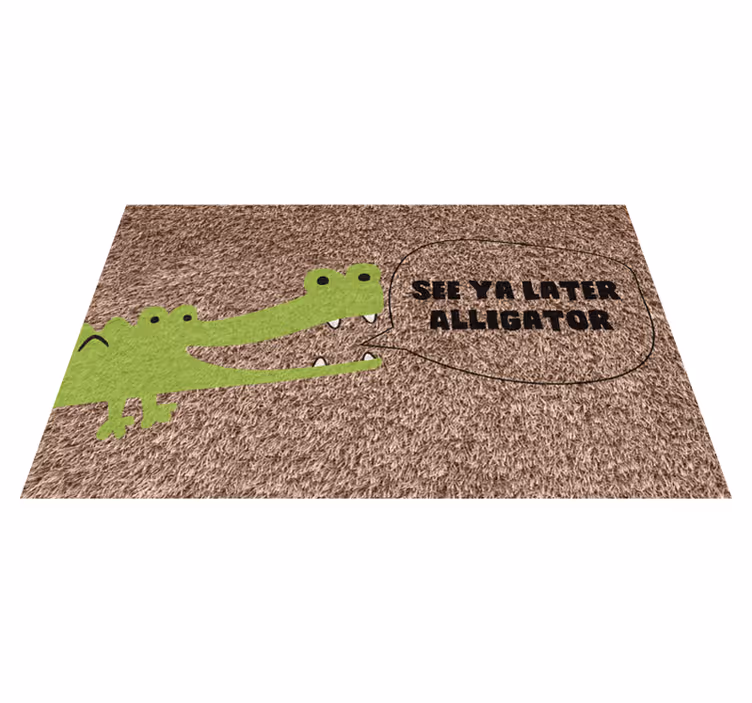See Ya Later Alligator funny quote hall tiles - TenStickers