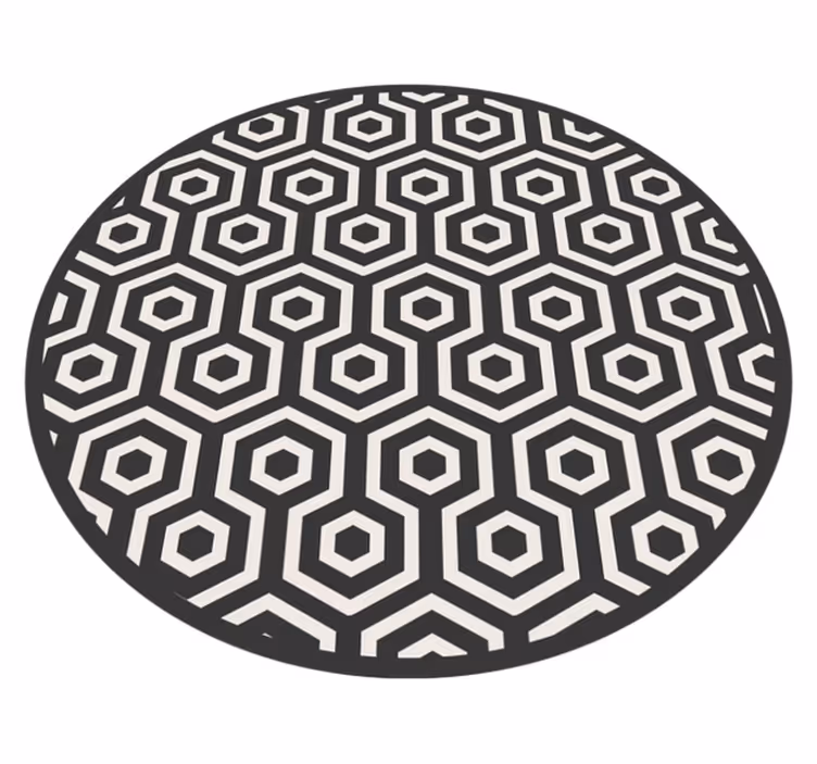 Hexagon Arrangement geometric vinyl rug - TenStickers