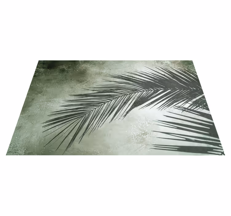 Palm leaf elegance flower vinyl rug - TenStickers