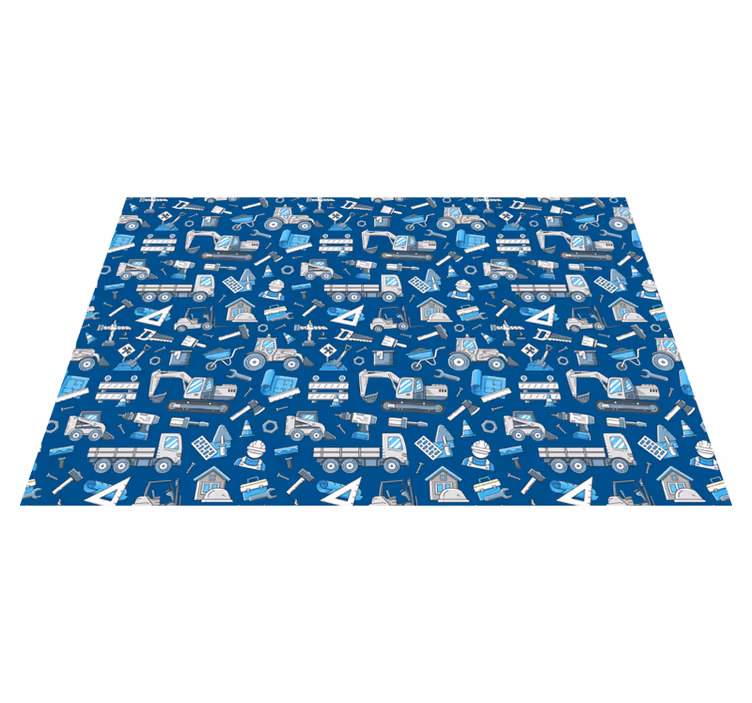 Construction Tools Print vinyl rug - TenStickers