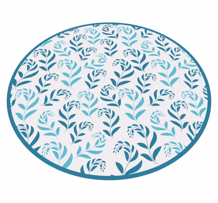 Botanical Leaf Inspiration flower vinyl rug - TenStickers