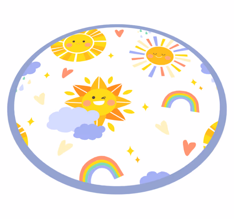 Sunny Smiles Delight kids vinyl rug - TenStickers