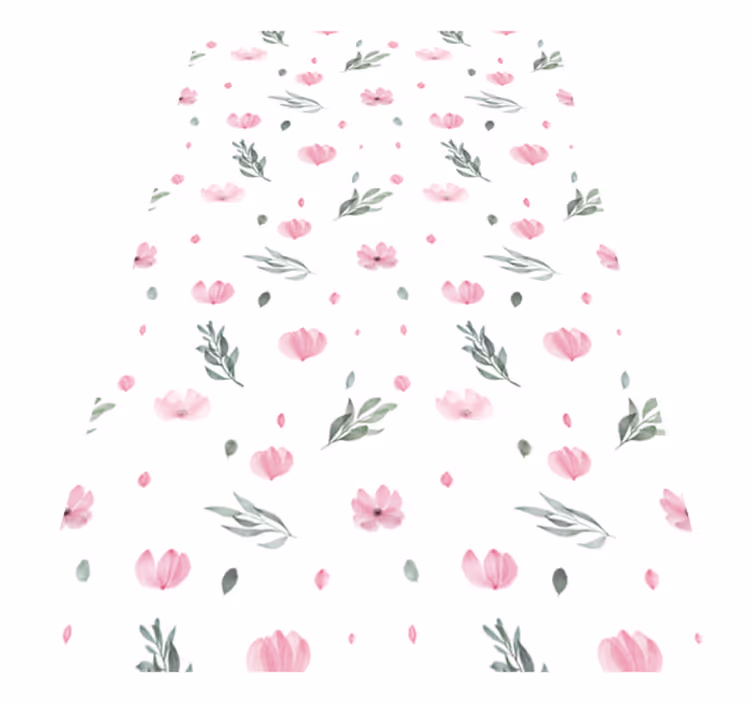 Charming Floral Prints flower vinyl rug - TenStickers
