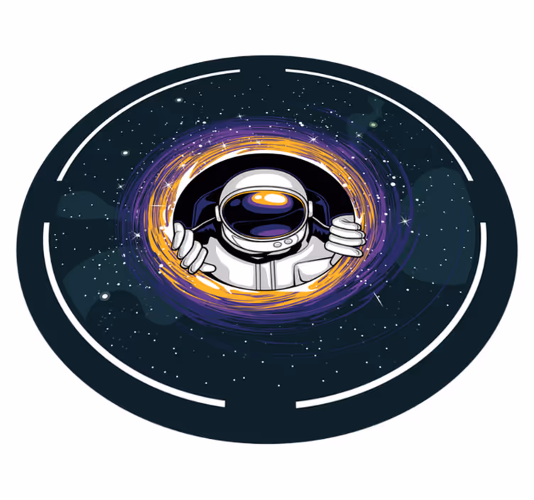 Cosmonaut Journey gaming vinyl rug - TenStickers