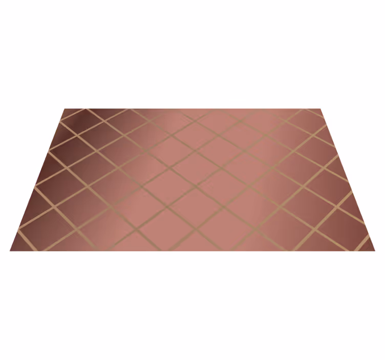 Pink with golden diamonds modern rug - TenStickers