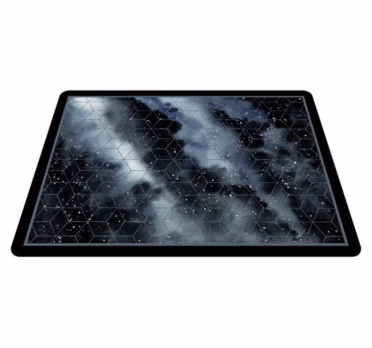 Hexagonal galaxy pattern teenager vinyl rug - TenStickers