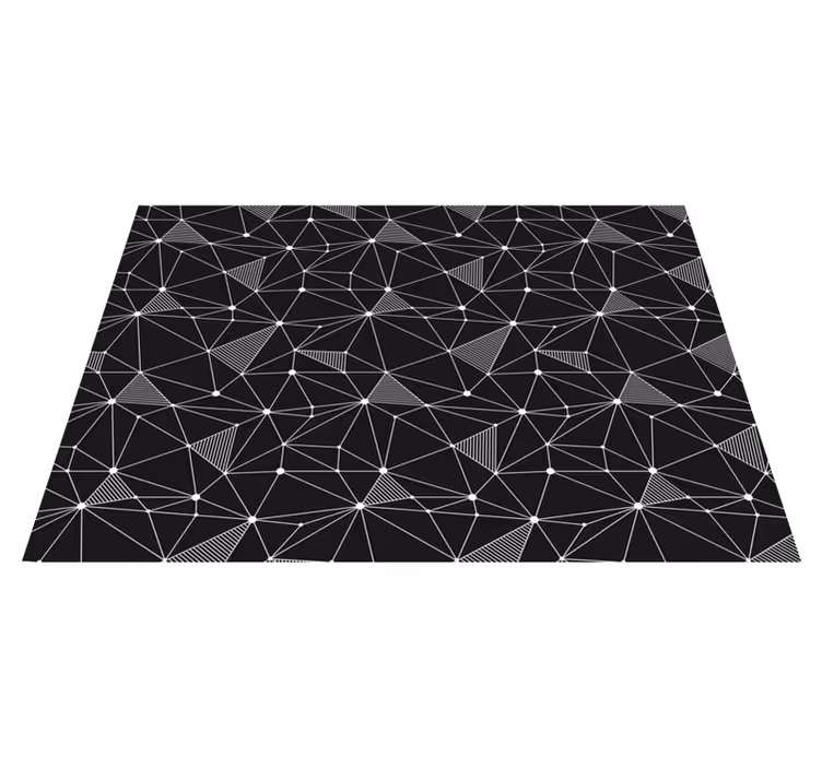 Black irregular shape modern rug - TenStickers