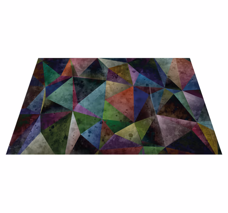Picasso style color depth pattern modern rug - TenStickers