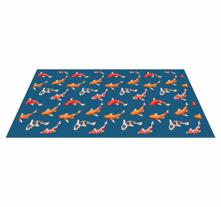 Koi fishes pattern bathroom flooring - TenStickers