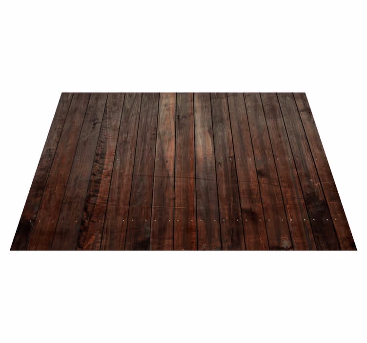 Brown planks with texture wood effect vinyl rug - TenStickers