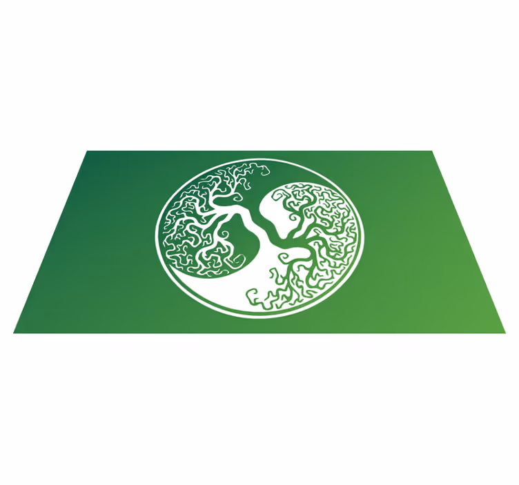 Original Yin Yang Tree of life  rectangular rug - TenStickers