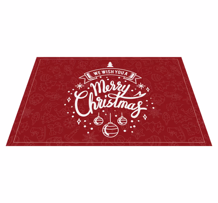 Merry Christmas Decoration Christmas vinyl rug - TenStickers