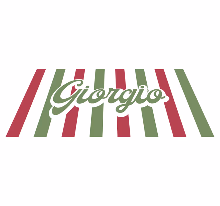 Italian flag custom vinyl rug - TenStickers