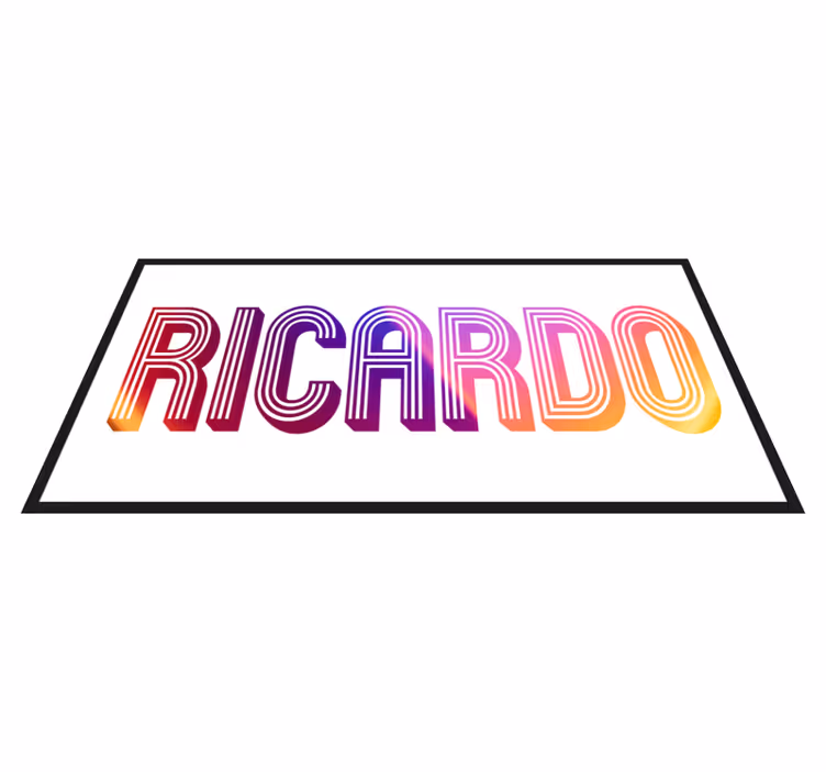 Custom Name neon teenager vinyl rug - TenStickers