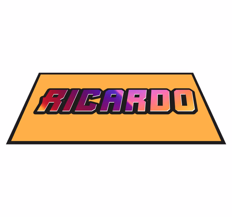 Custom textured name teenager vinyl rug - TenStickers