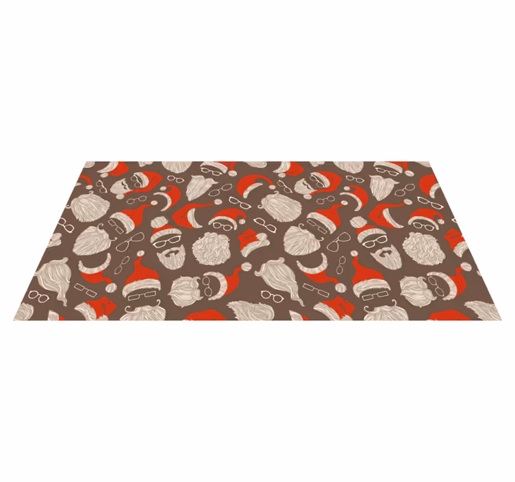 Vintage Santa Claus face Christmas vinyl rug - TenStickers