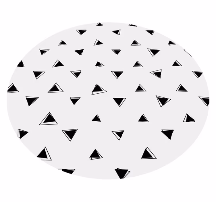 Small black triangles geometric rugs - TenStickers