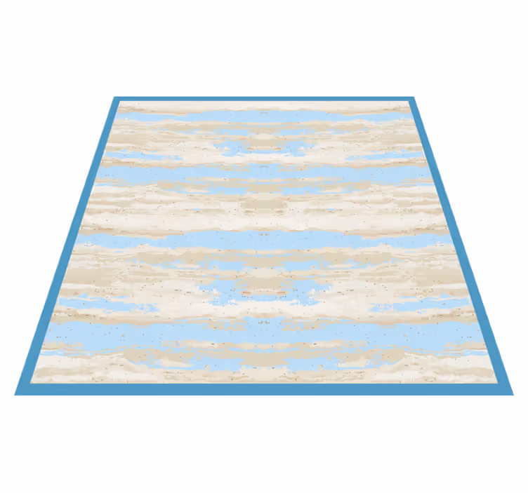 Grey and blue imitation wood vinyl rug - TenStickers