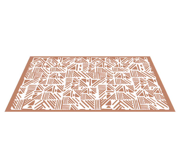 Contrasting Pattern geometric vinyl rug - TenStickers
