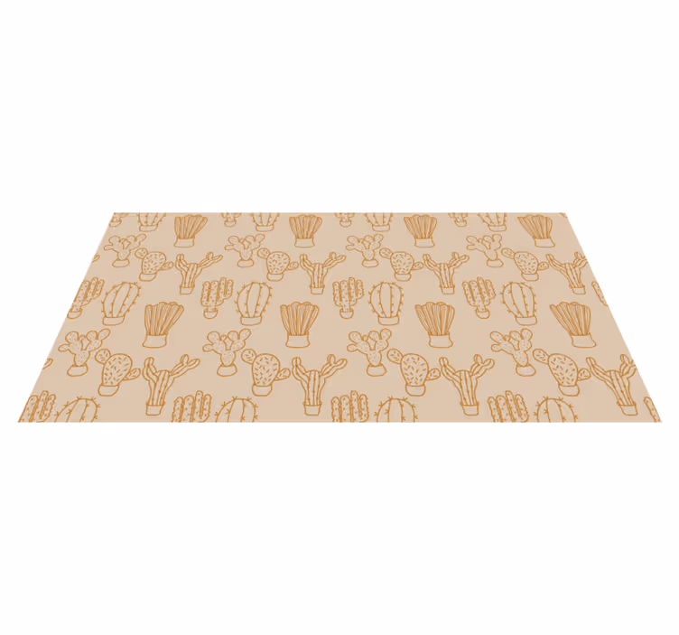 Sun faded cactus pattern floral rug - TenStickers