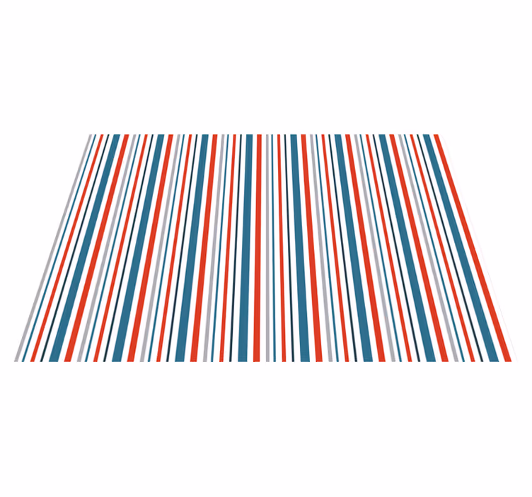 Stripes vinyl rug in bright striped design - TenStickers