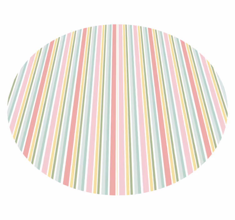 Vibrant stripes vinyl rug - TenStickers