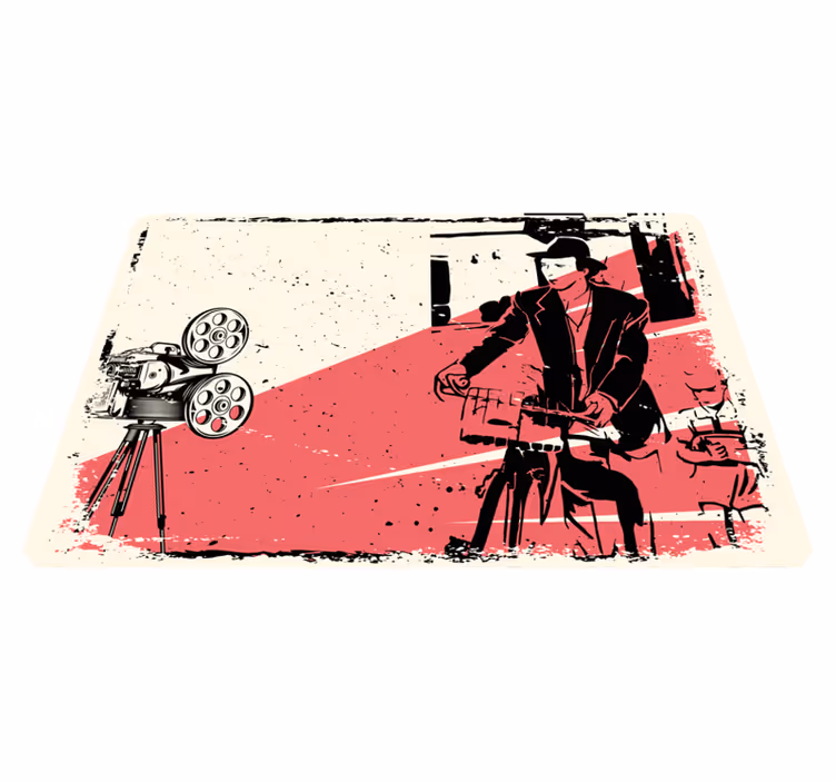 Classic Film Scene vintage vinyl rug - TenStickers