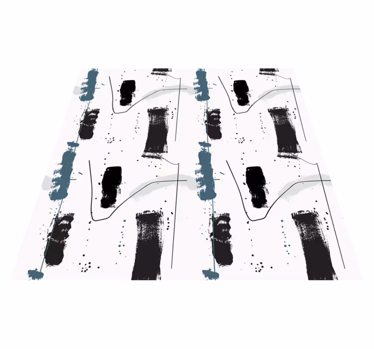 Linear Abstract Shapes minimalist vinyl rug - TenStickers