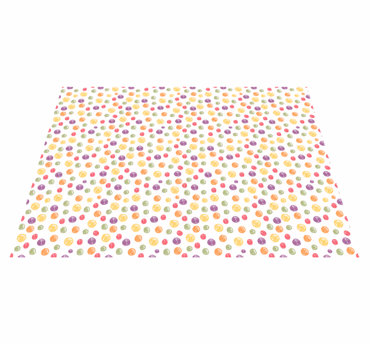 Colorful Polka Dots vinyl rug - TenStickers