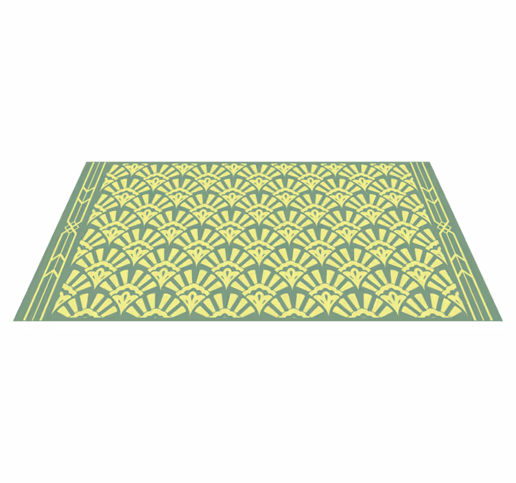 Sunburst floral tile vinyl rug - TenStickers