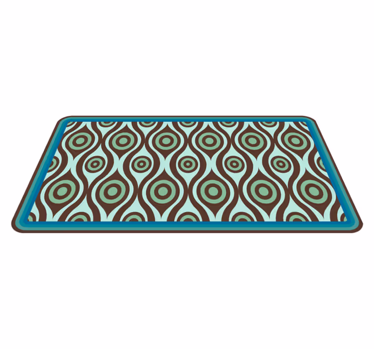 Irregular shapes 70's pattern vintage rug - TenStickers