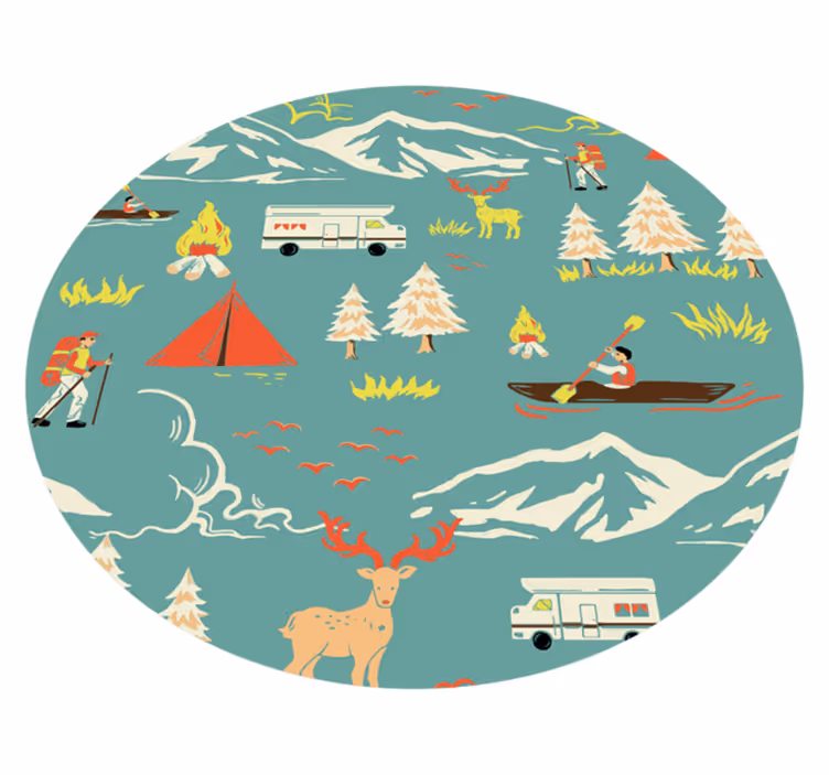 Outdoor Adventure nature vinyl rug - TenStickers