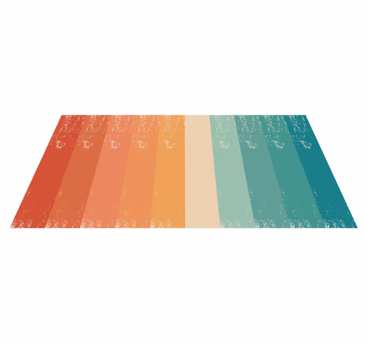 Retro striped rainbow vintage rug - TenStickers