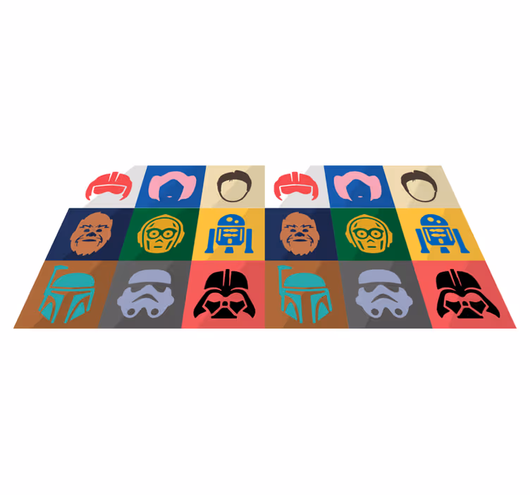 Film character faces teenager vinyl rug - TenStickers
