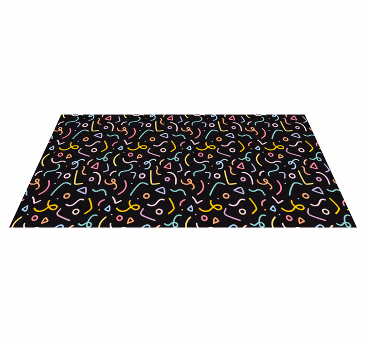 Colorful geometric shapes pattern vintage rug - TenStickers