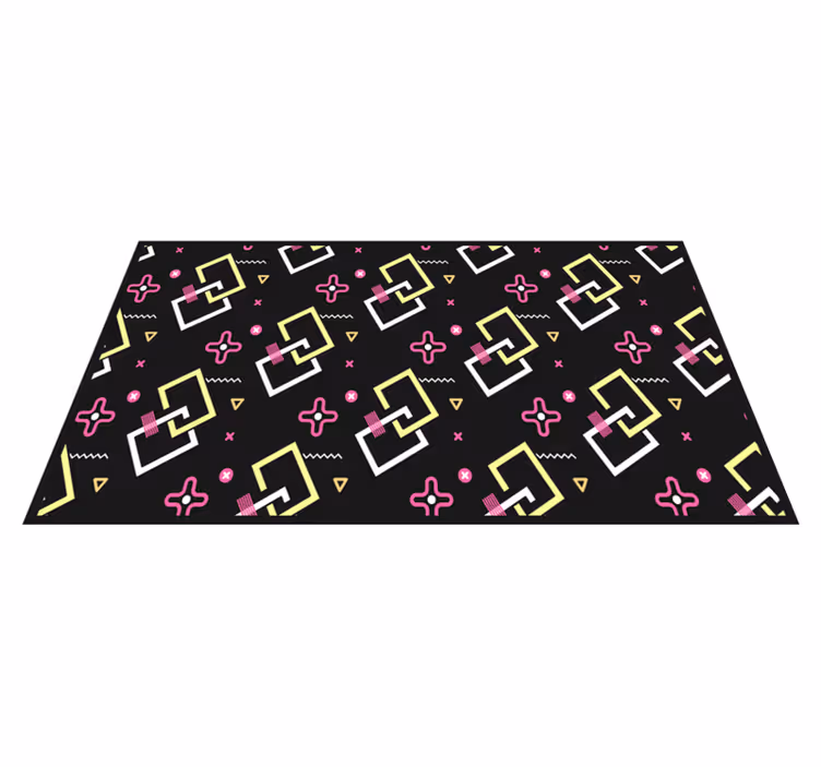 Vaporwave squares pattern vintage rug - TenStickers