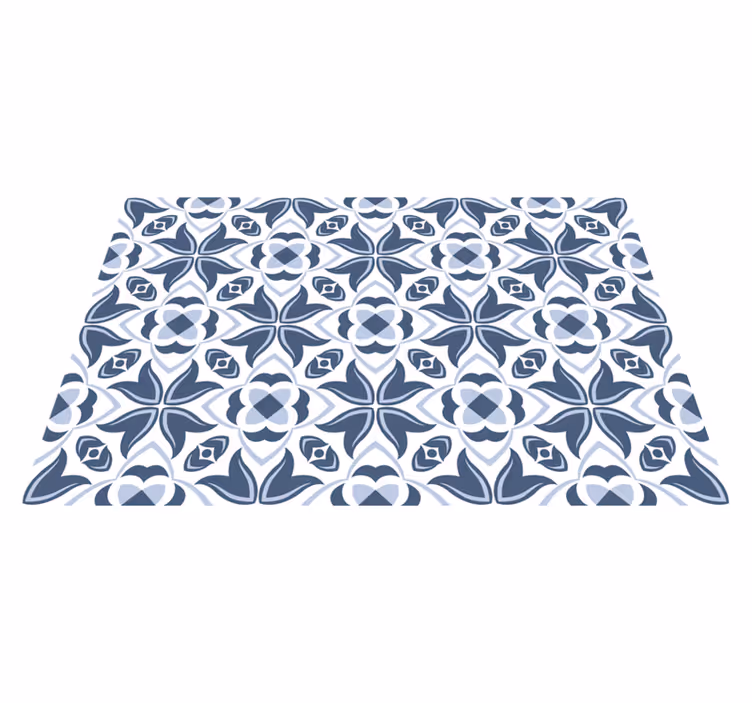 Stylish grey pattern mosaic vinyl rug - TenStickers