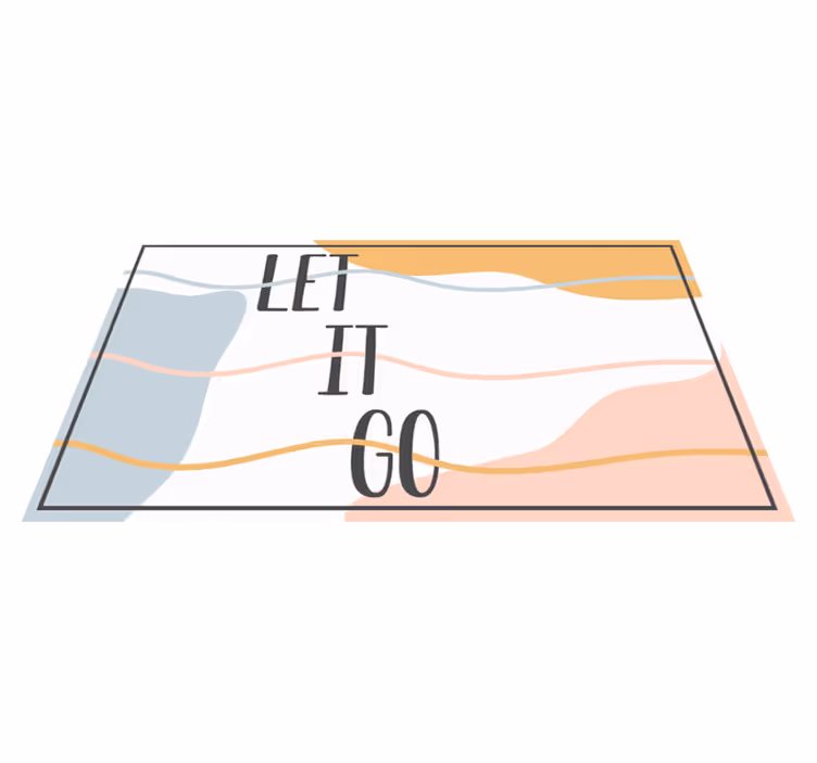 LET IT GO custom vinyl rug - TenStickers
