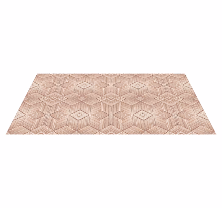 Geometric Pattern wood vinyl rug - TenStickers