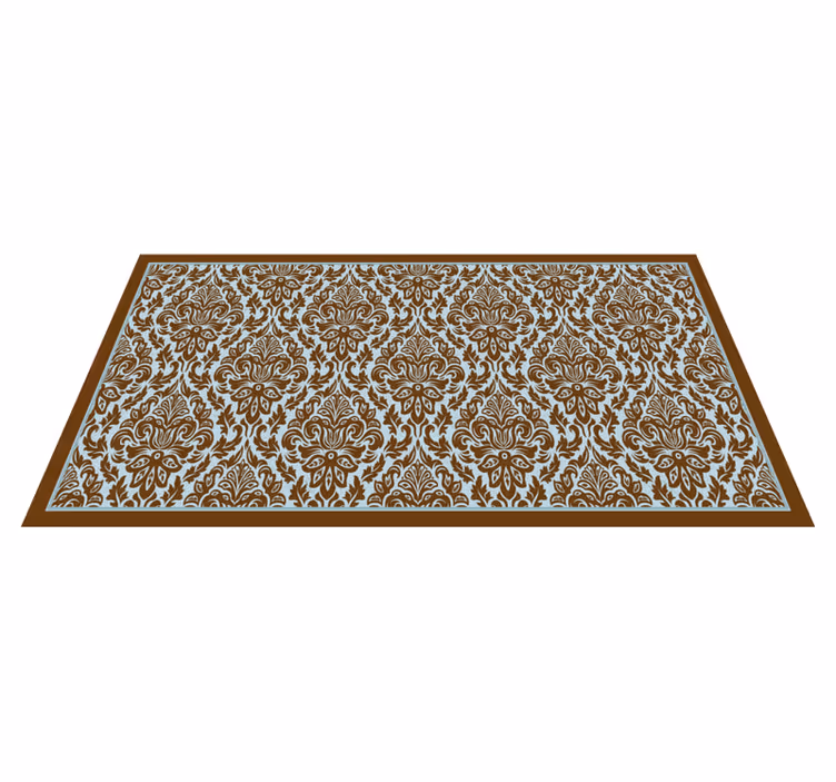 Elegant floral arrangement vintage vinyl rug - TenStickers