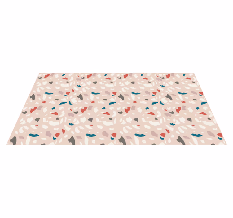 Colorful terrazzo pattern vinyl rug - TenStickers