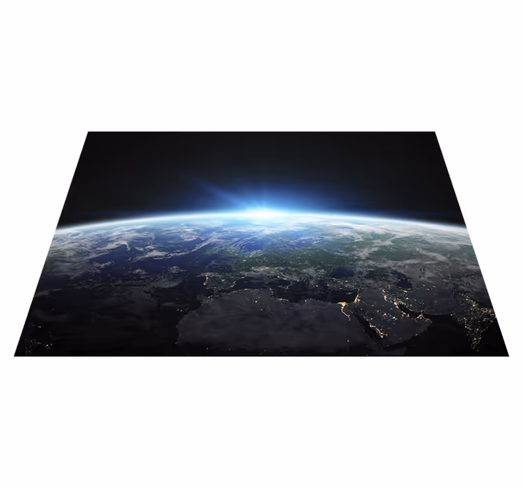 Earth's bright horizon teenager vinyl rug - TenStickers