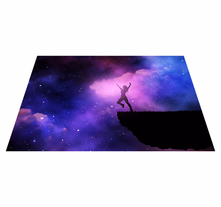 Cosmic voyage star vinyl rug - TenStickers