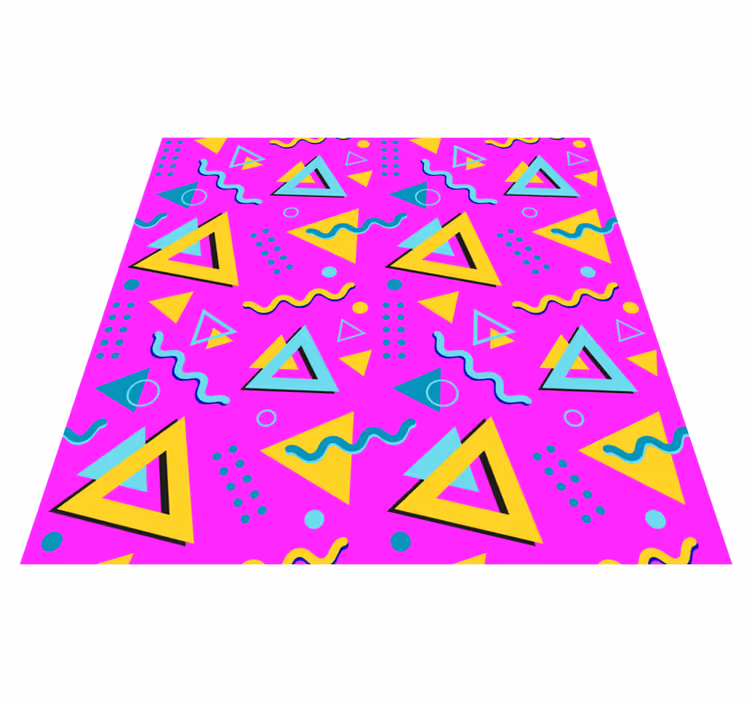 Memphis retro 80 vintage rug - TenStickers