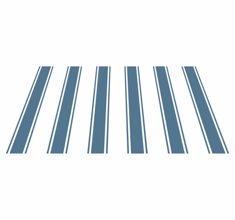 Blue and white "Hamptons" stripes carpet - TenStickers